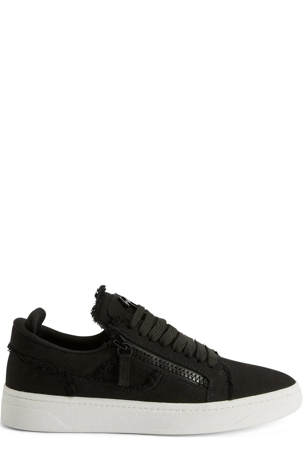 Giuseppe Zanotti Gz 94 Frayed Denim Low-Top Sneakers