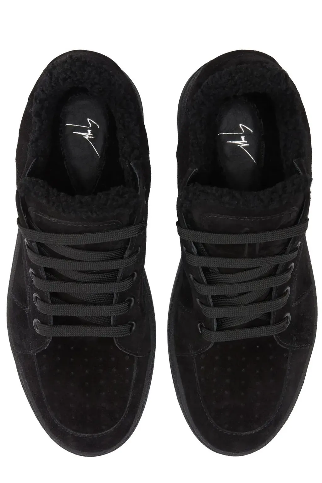 Giuseppe Zanotti Gz 94 Fur-Lined Low Top Sneakers