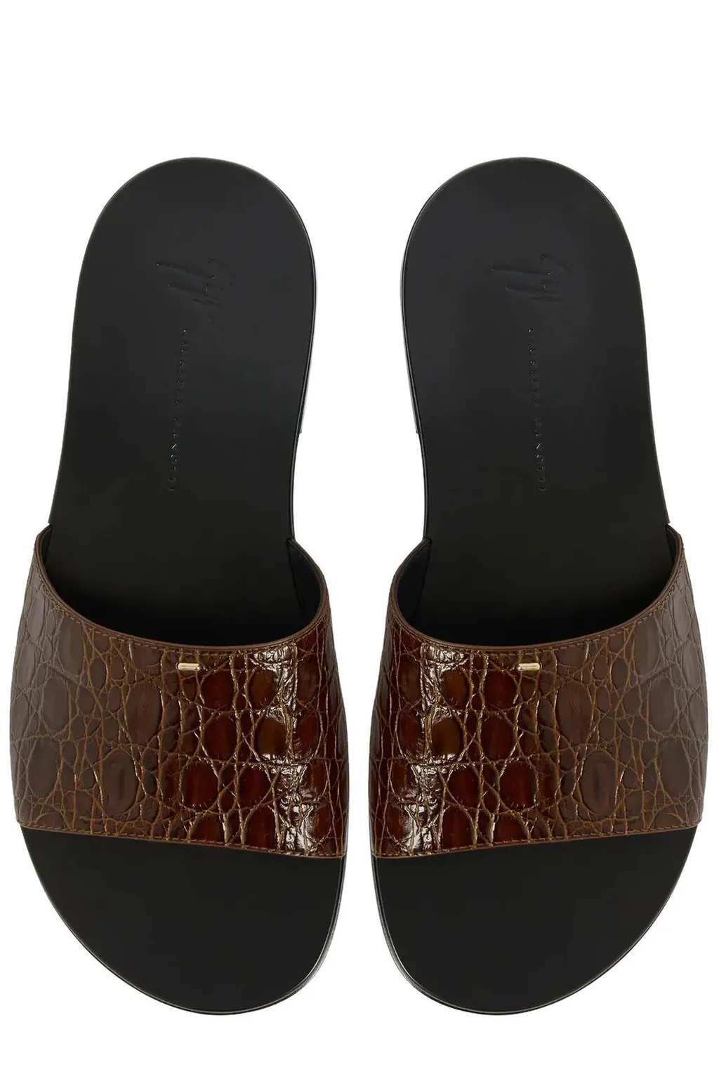 Giuseppe Zanotti Adrien Embossed Slide Sandals