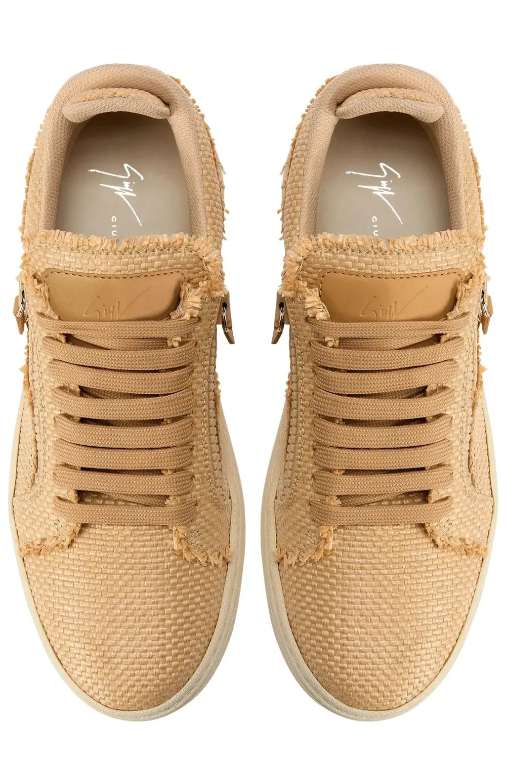 Giuseppe Zanotti Gz 94 Raffia Zip Sneakers