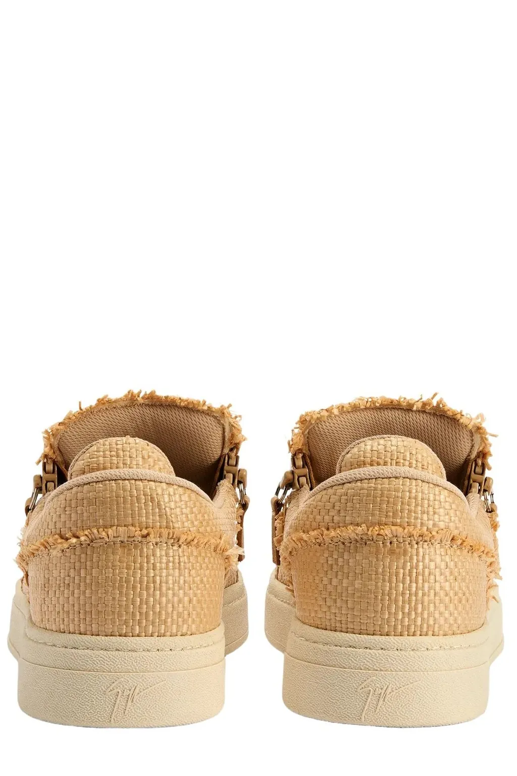 Giuseppe Zanotti Gz 94 Raffia Zip Sneakers