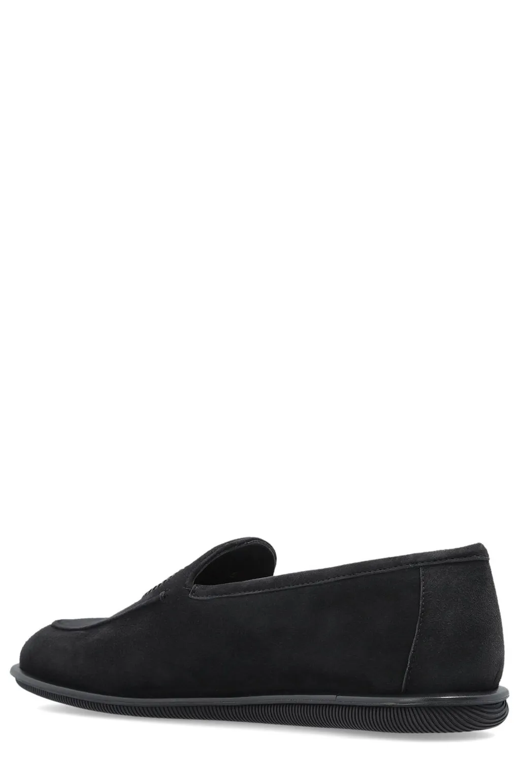 Giorgio Armani Logo Embroidered Slip-On Loafers
