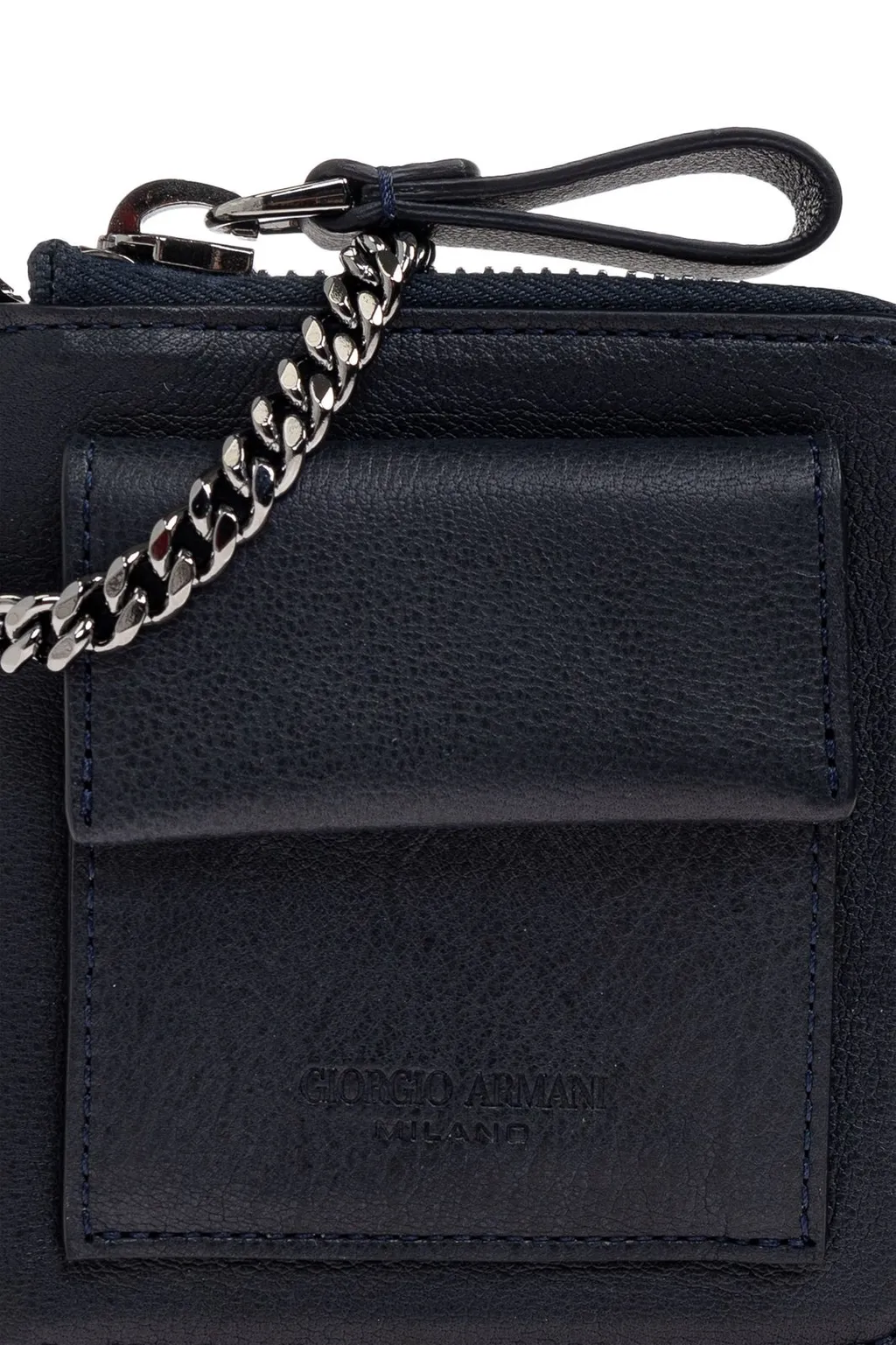 Giorgio Armani Zip-Up Chained Wallet