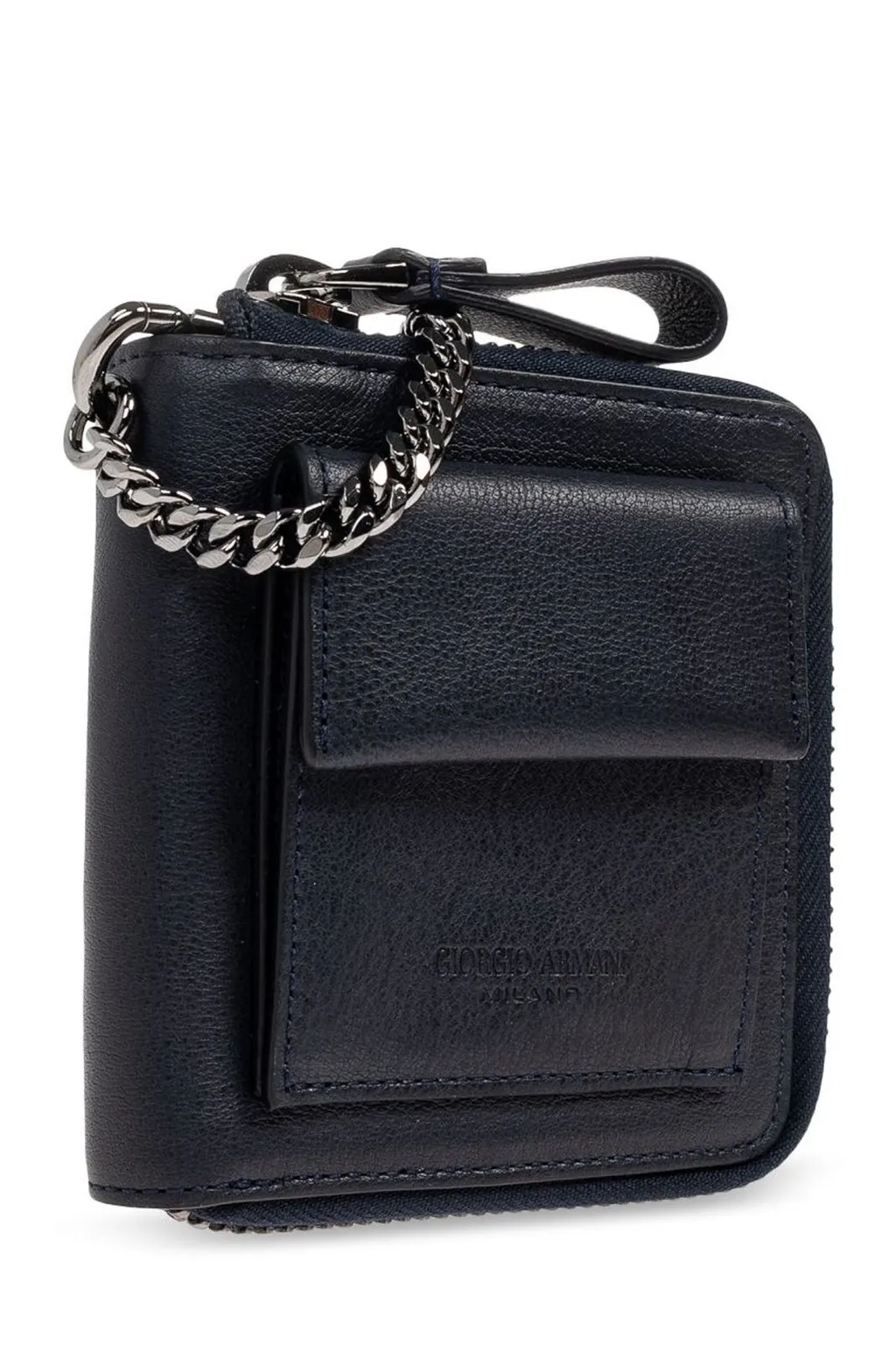 Giorgio Armani Zip-Up Chained Wallet