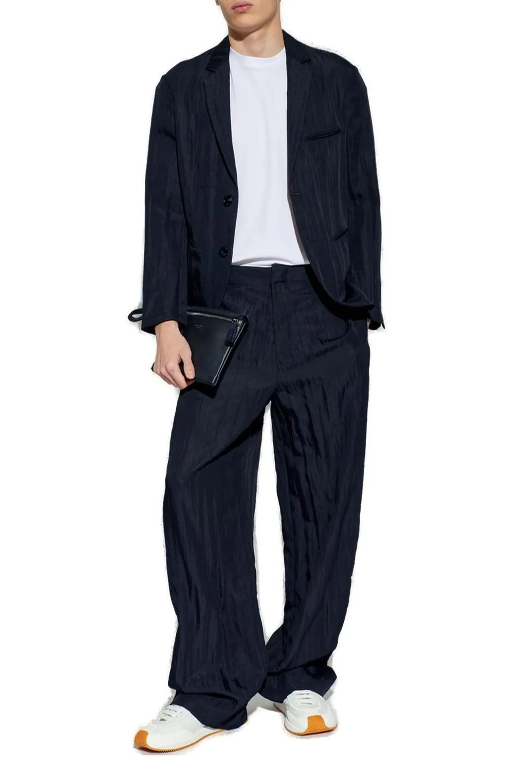 Giorgio Armani Crinkle Effect Trousers