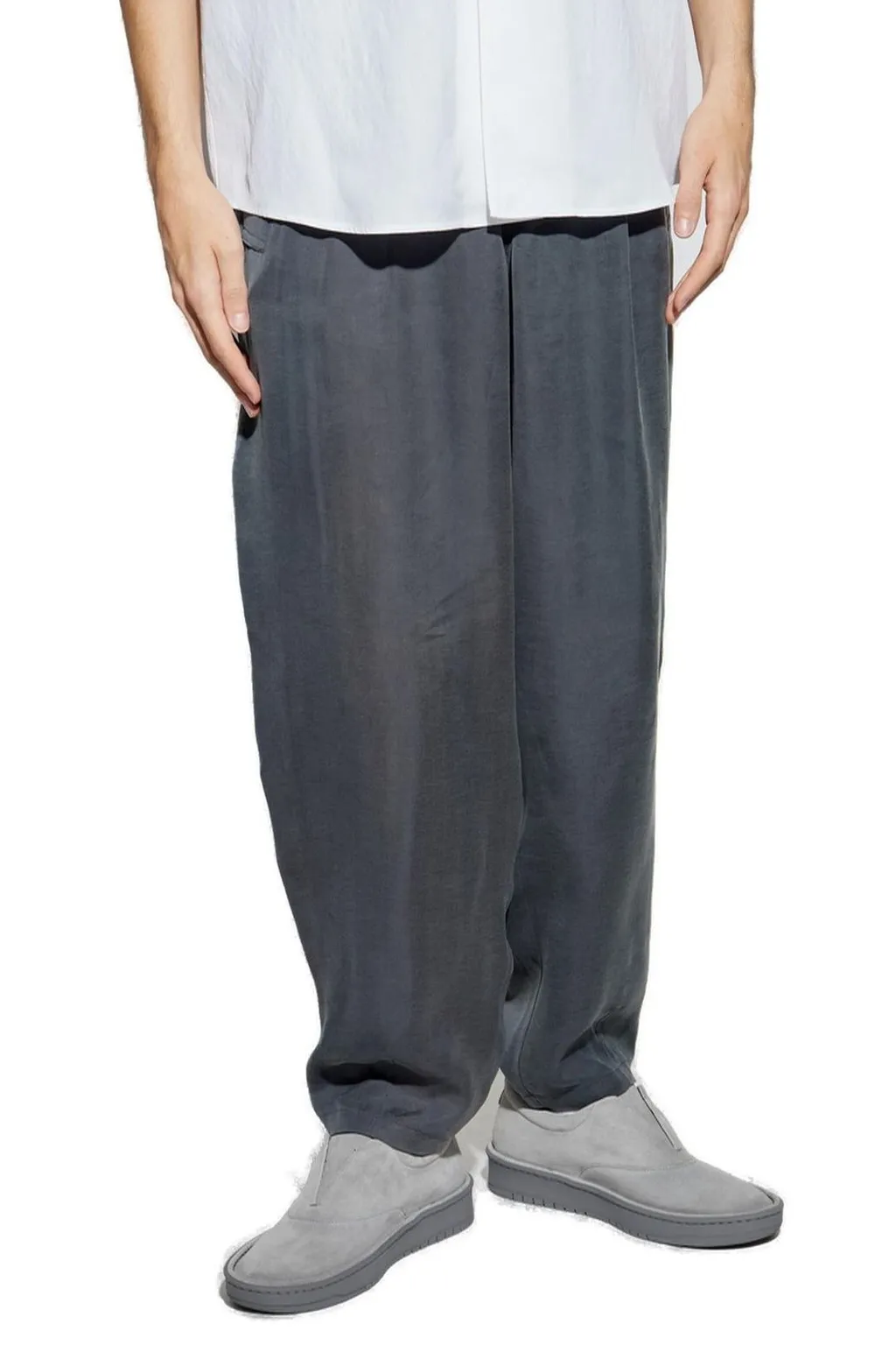 Giorgio Armani Loose Fit Pleated Trousers