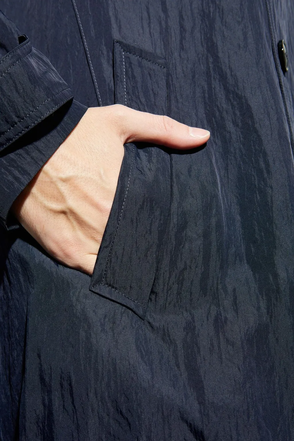 Giorgio Armani Ruched Effect Trench Coat