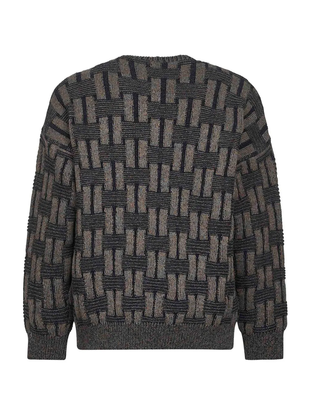 Giorgio Armani Two-Toned 3D Effect Knitted Jumper
