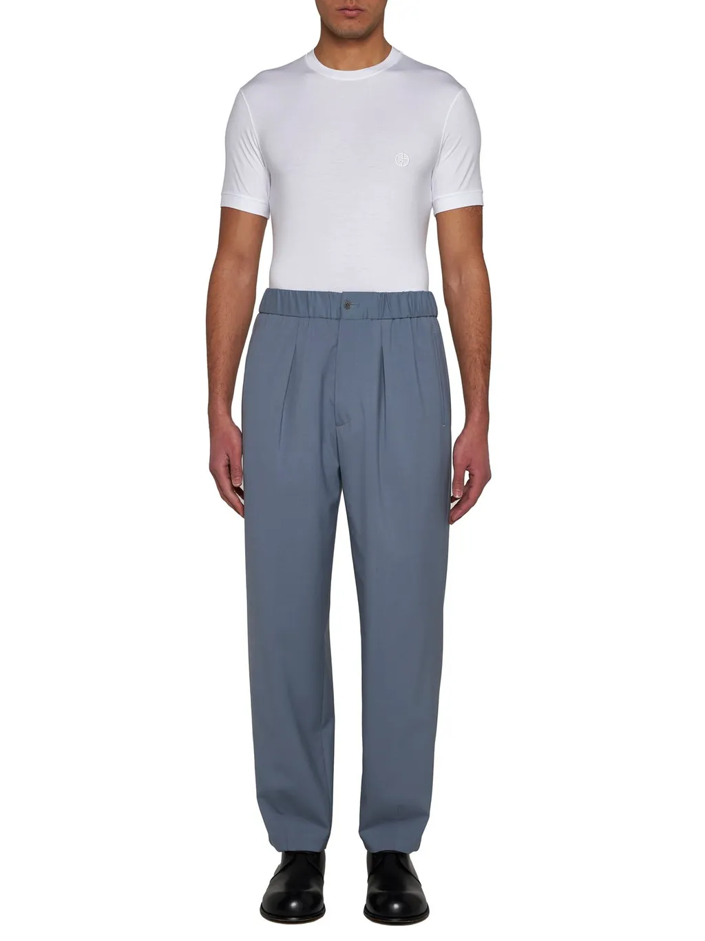 Giorgio Armani Logo Embroidered Crewneck T-Shirt