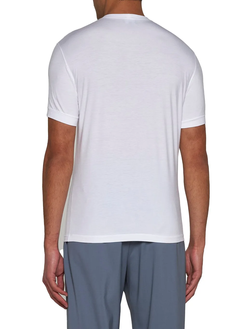 Giorgio Armani Logo Embroidered Crewneck T-Shirt