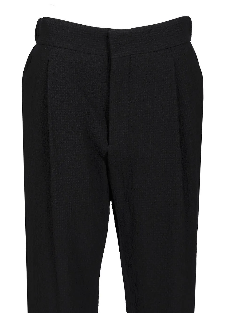 Giorgio Armani Pleat Detailed Textured Trousers