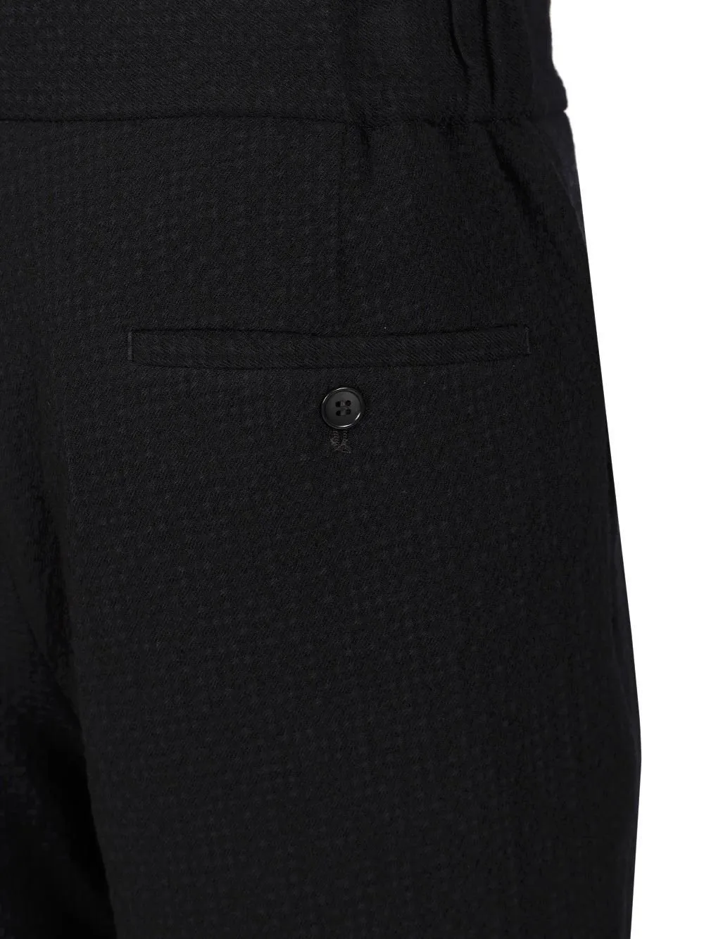 Giorgio Armani Pleat Detailed Textured Trousers