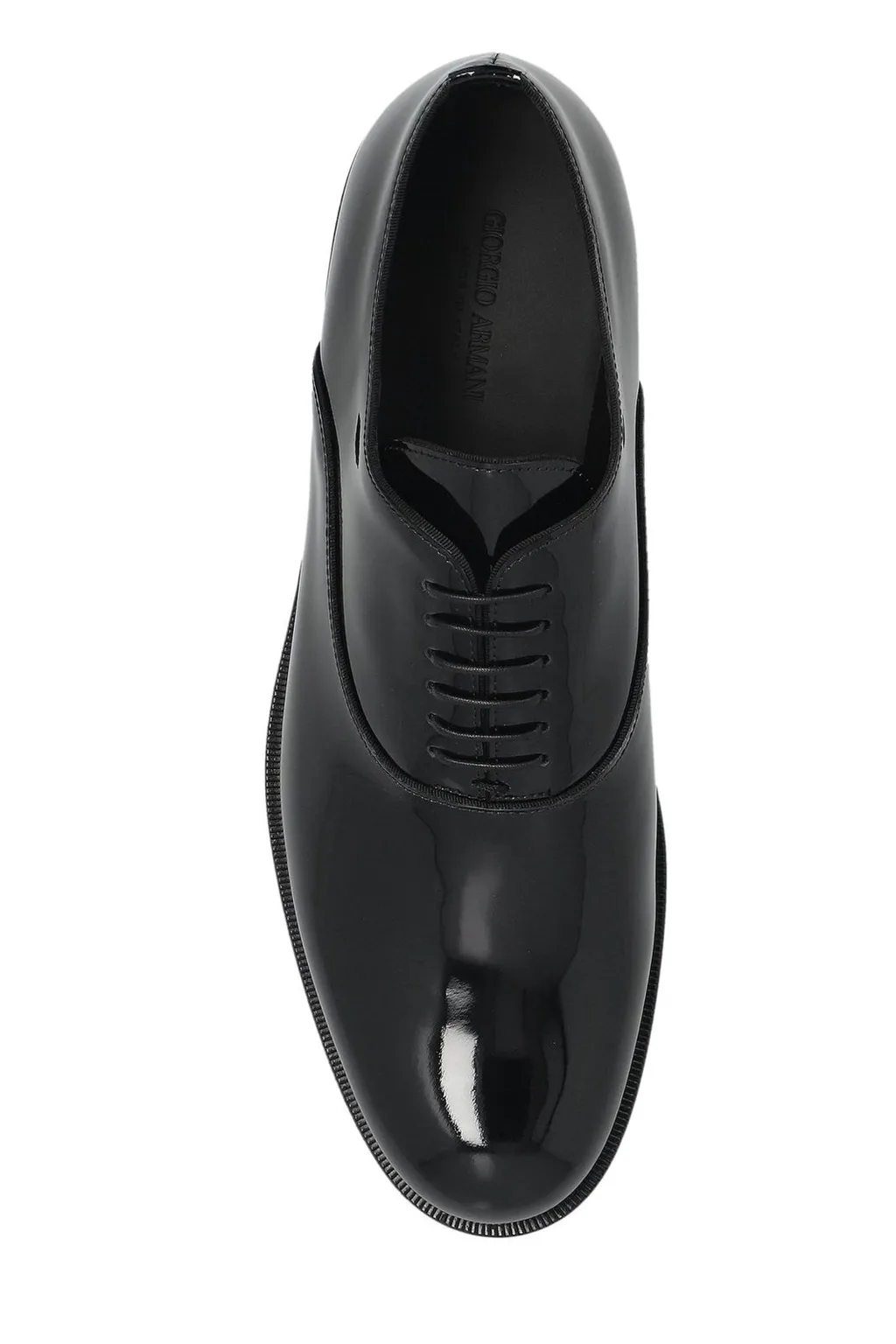 Giorgio Armani Almond Toe Lace-Up Derby Shoes