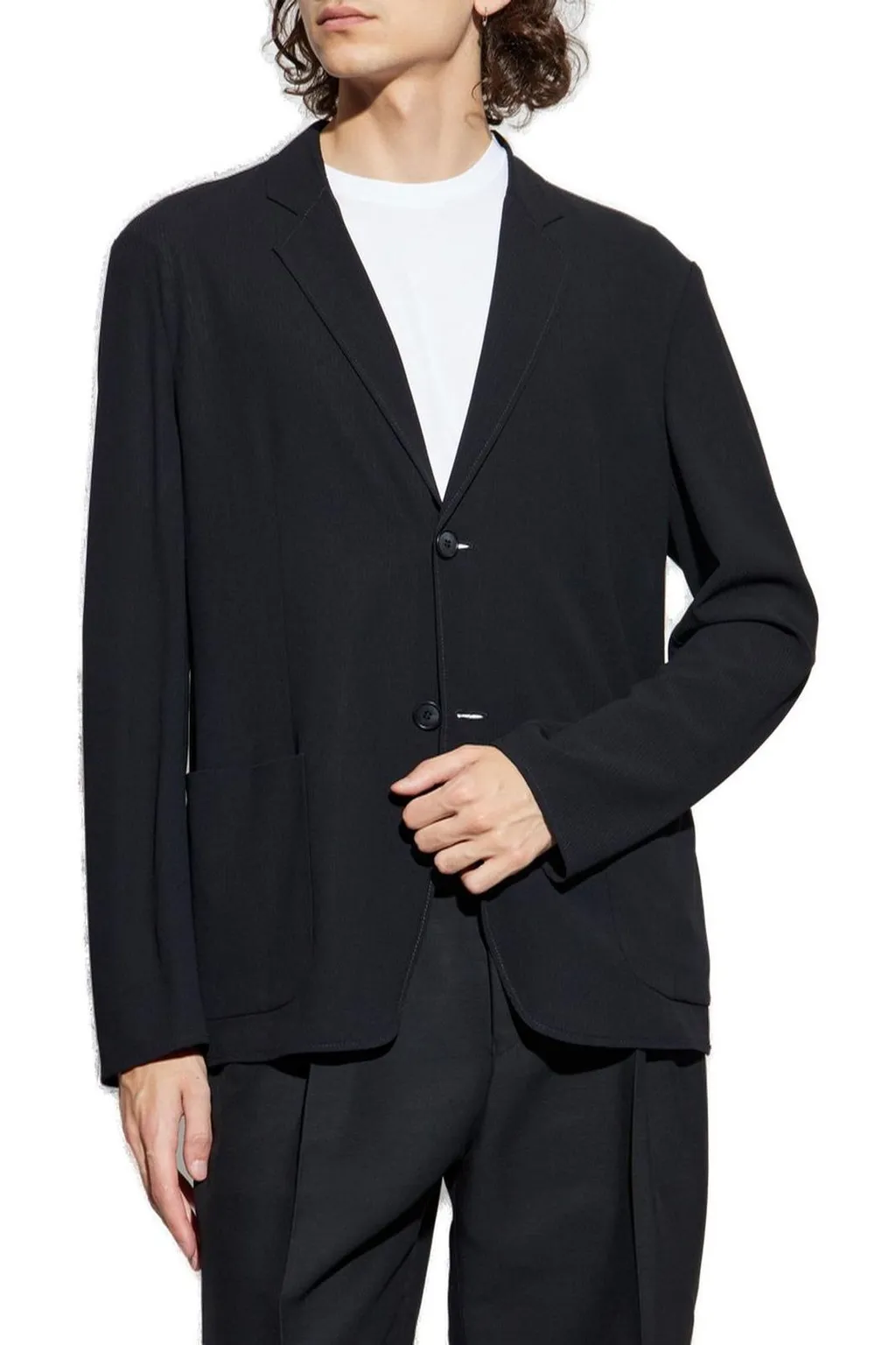 Giorgio Armani Single-Breasted Long-Sleeved Jacket