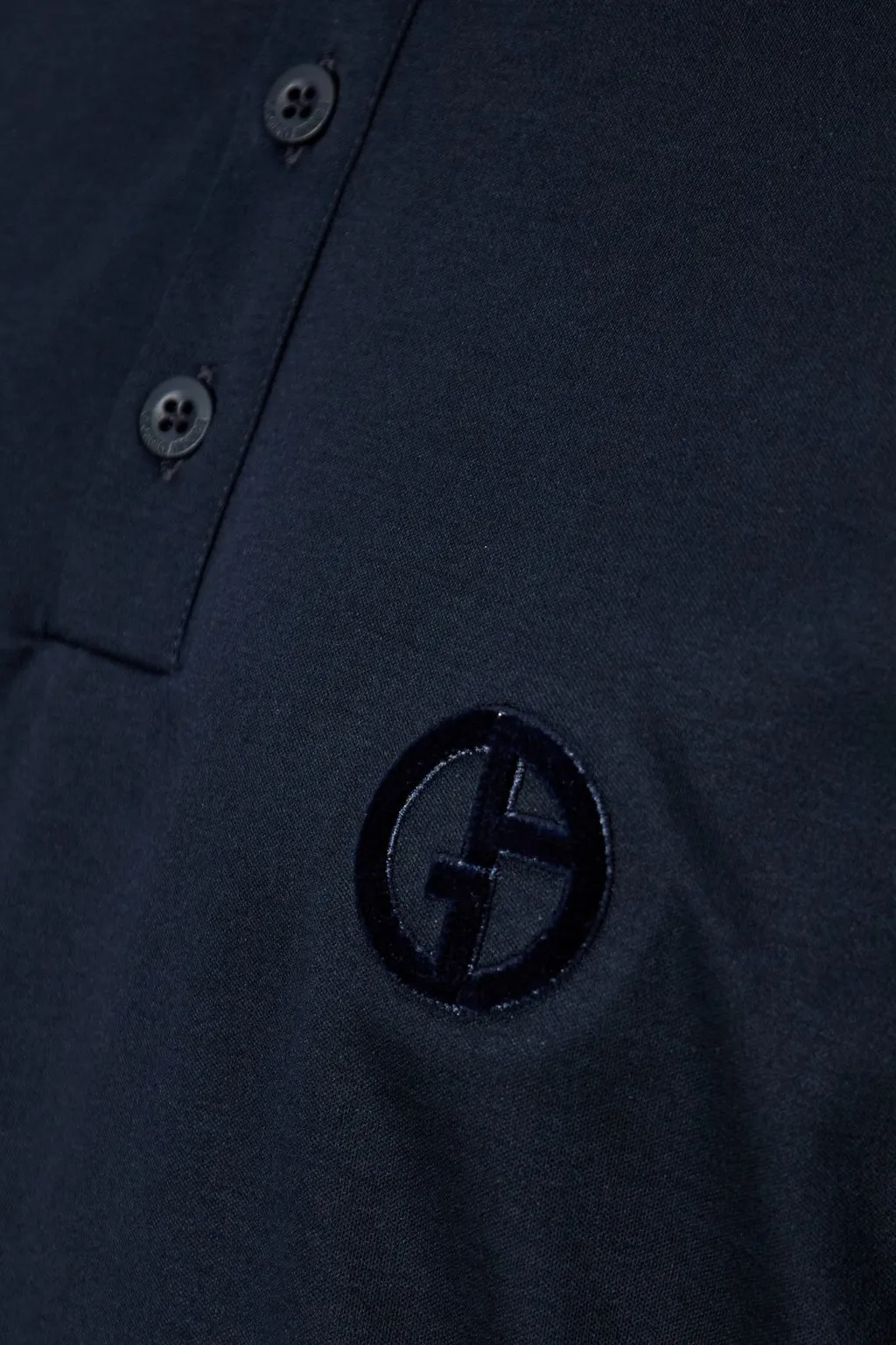Giorgio Armani Button Detailed Short-Sleeved Polo Shirt