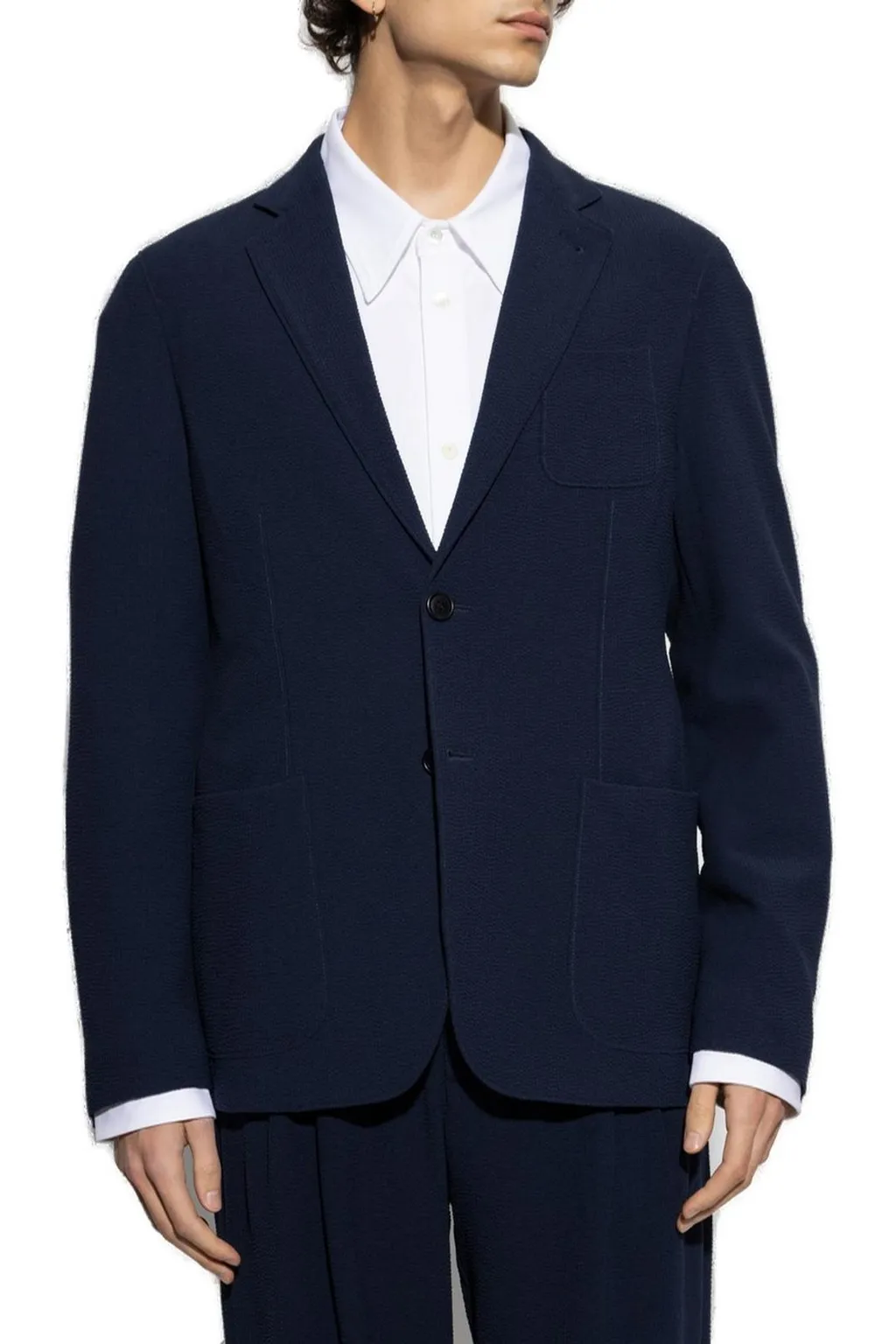 Giorgio Armani Single-Breasted Knitted Jacket