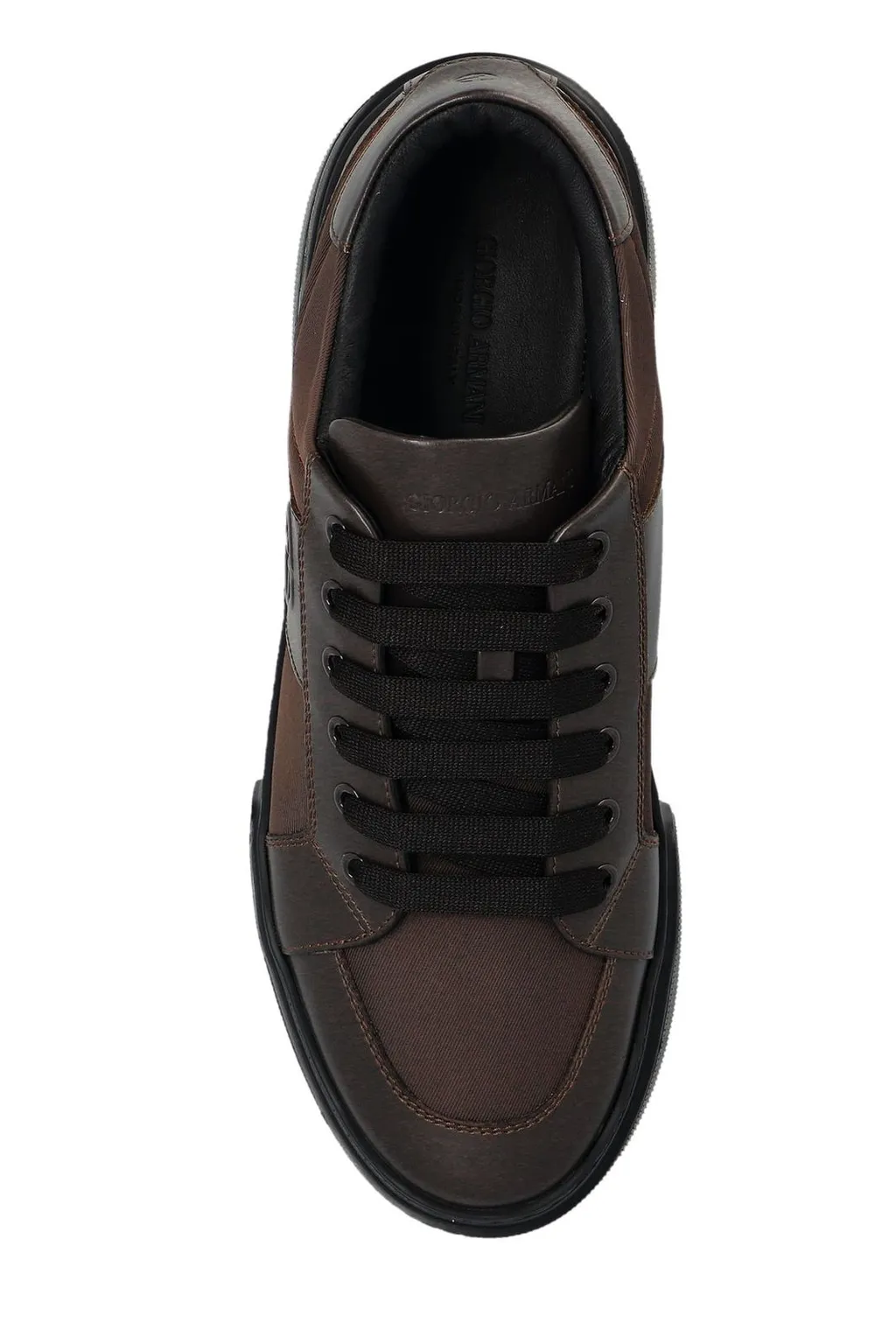 Giorgio Armani Logo Embossed Lace-Up Sneakers