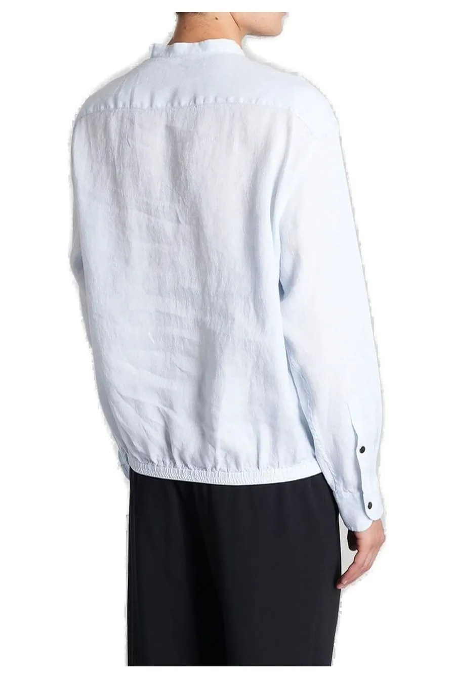 Giorgio Armani Long Sleeved Band Collar Shirt