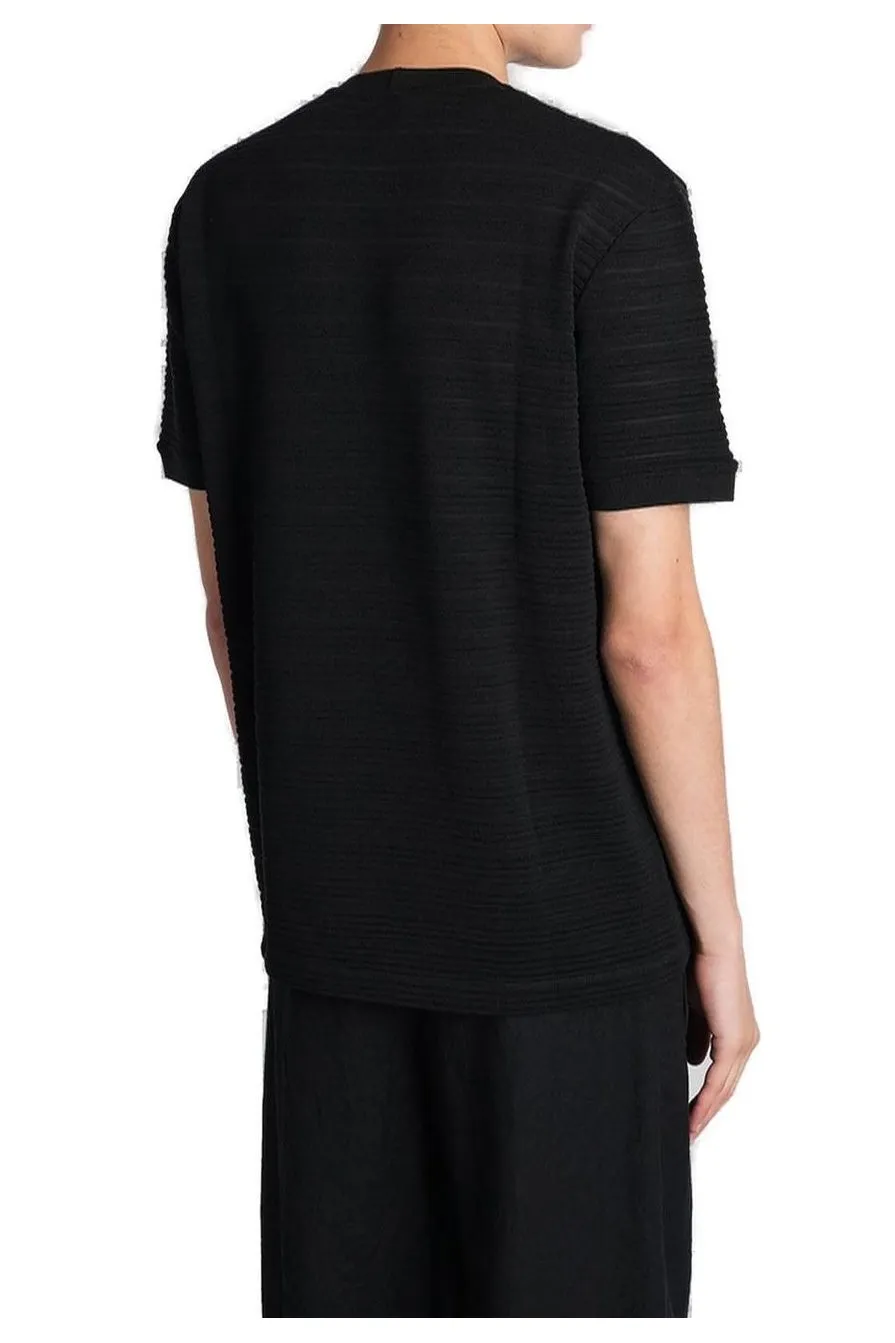 Giorgio Armani Stripe Textured T-Shirt