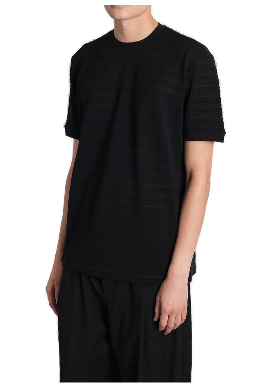 Giorgio Armani Stripe Textured T-Shirt