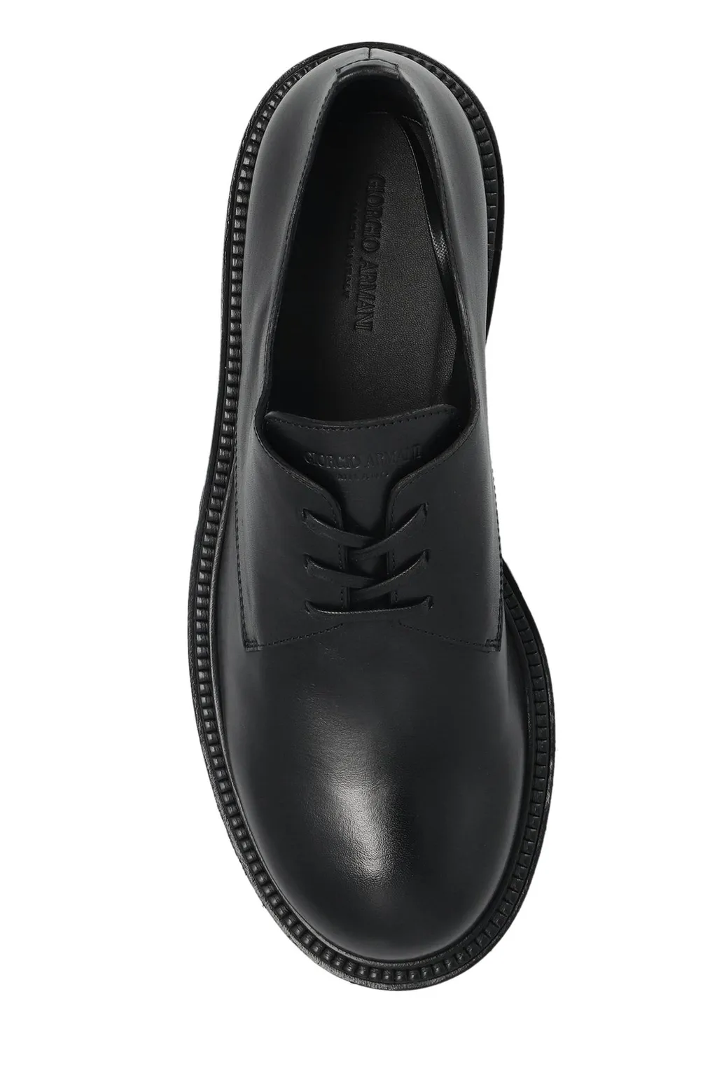Giorgio Armani Logo Embossed Lace-Up Shoes