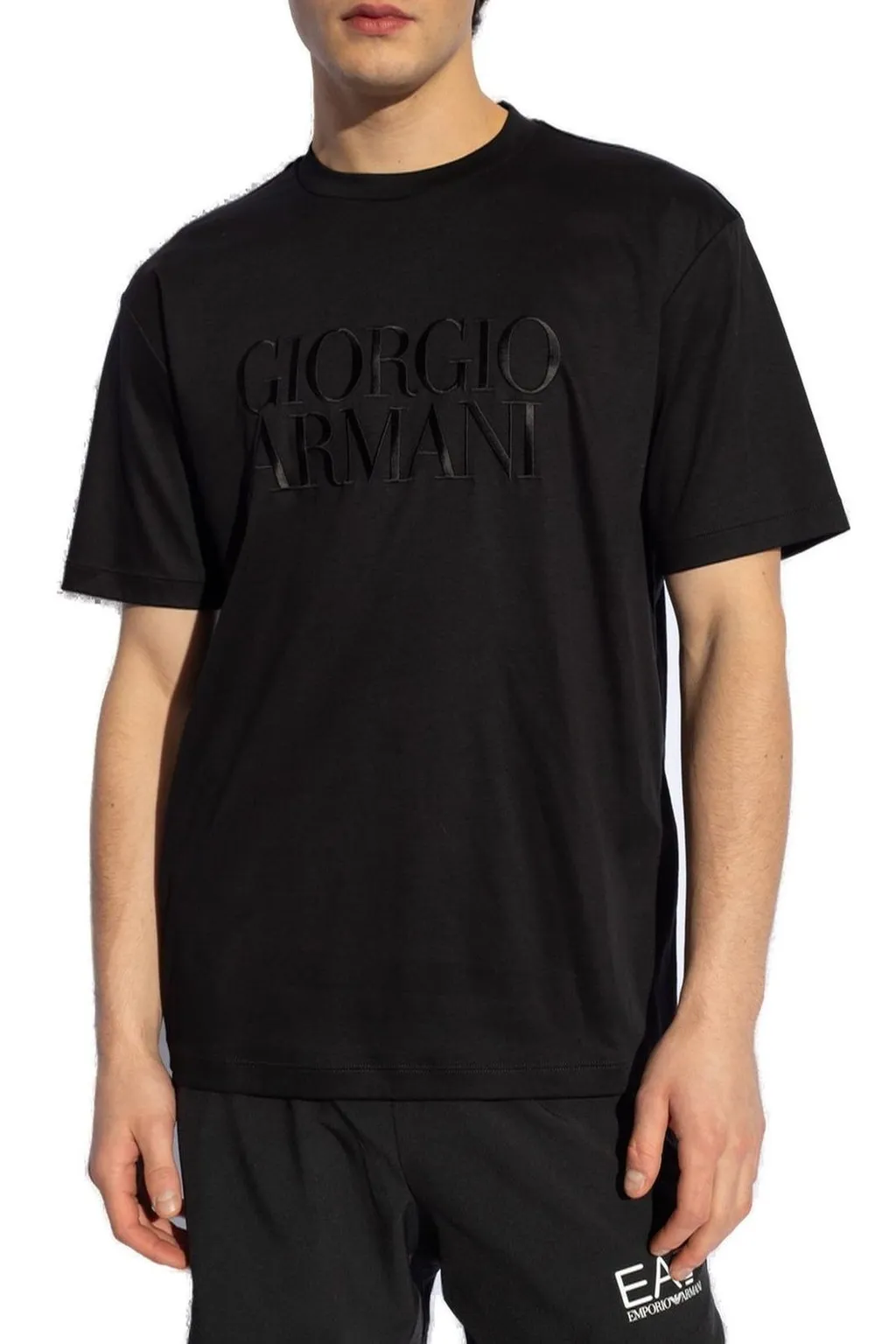 Giorgio Armani Logo Embroidered Crewneck T-Shirt