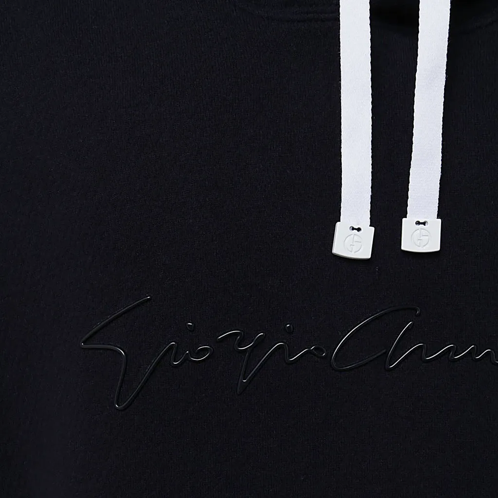 Giorgio Armani Logo Embroidered Drawstring Hoodie