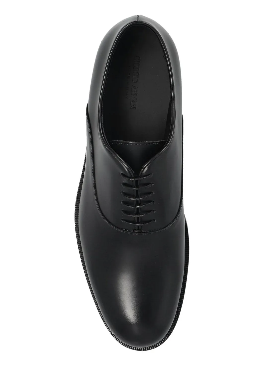 Giorgio Armani Almond Toe Lace-Up Derby Shoes