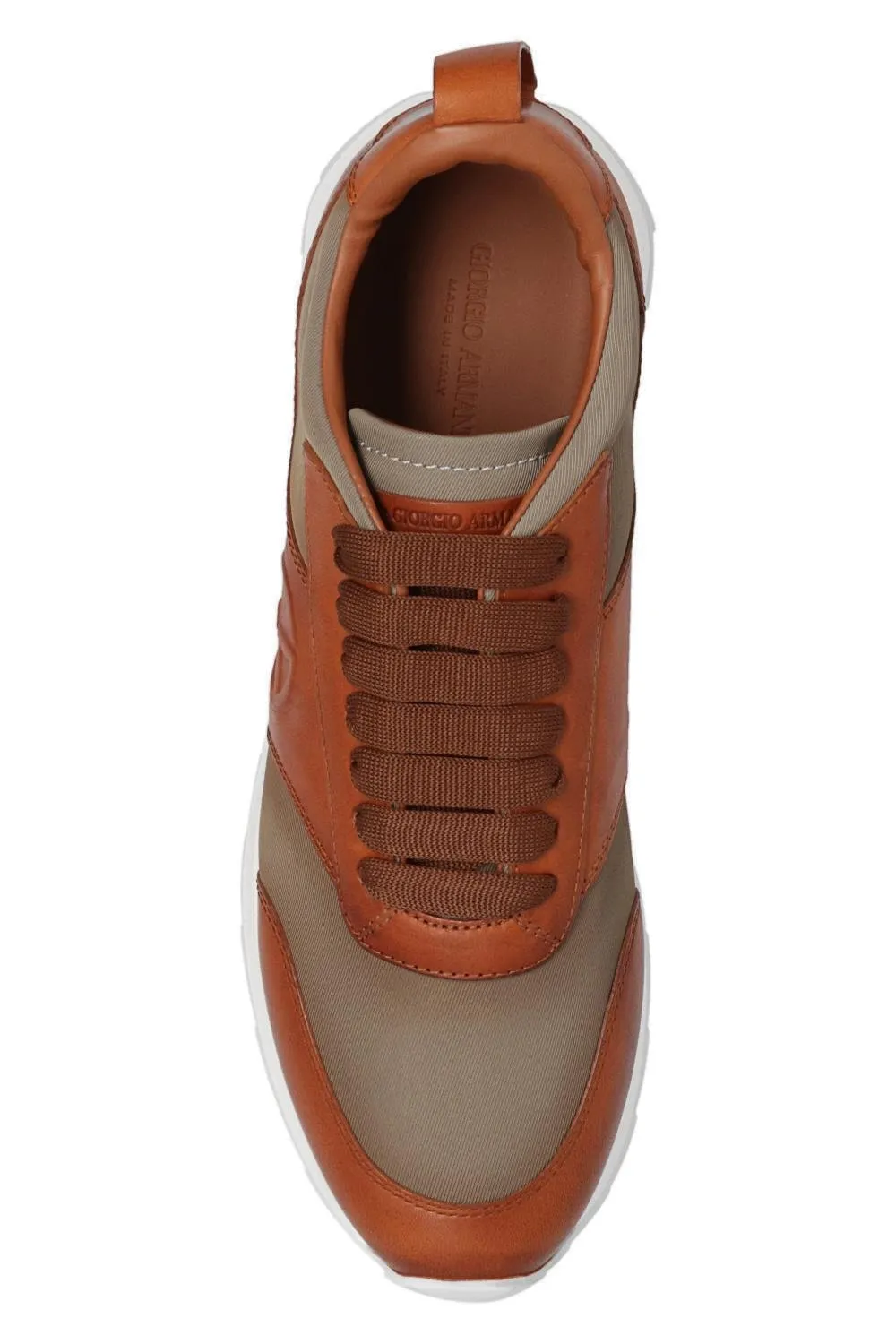 Giorgio Armani Panelled Lace-Up Sneakers