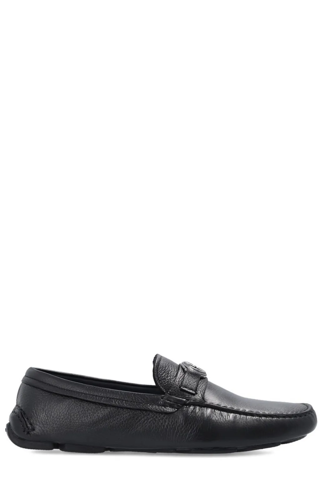 Giorgio Armani Logo Plaque Slip-On Loafers