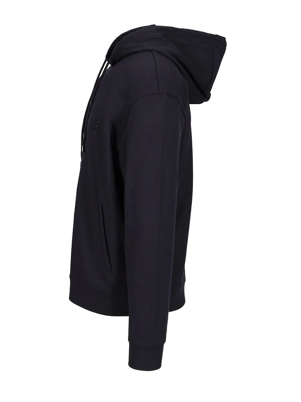 Giorgio Armani Logo Embroidered Drawstring Hoodie