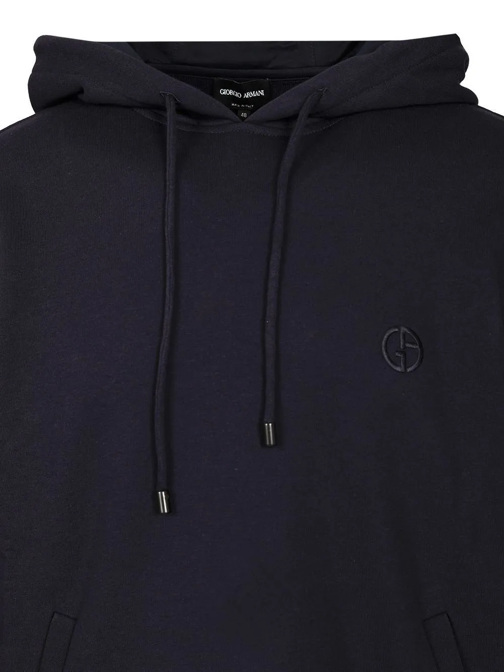 Giorgio Armani Logo Embroidered Drawstring Hoodie