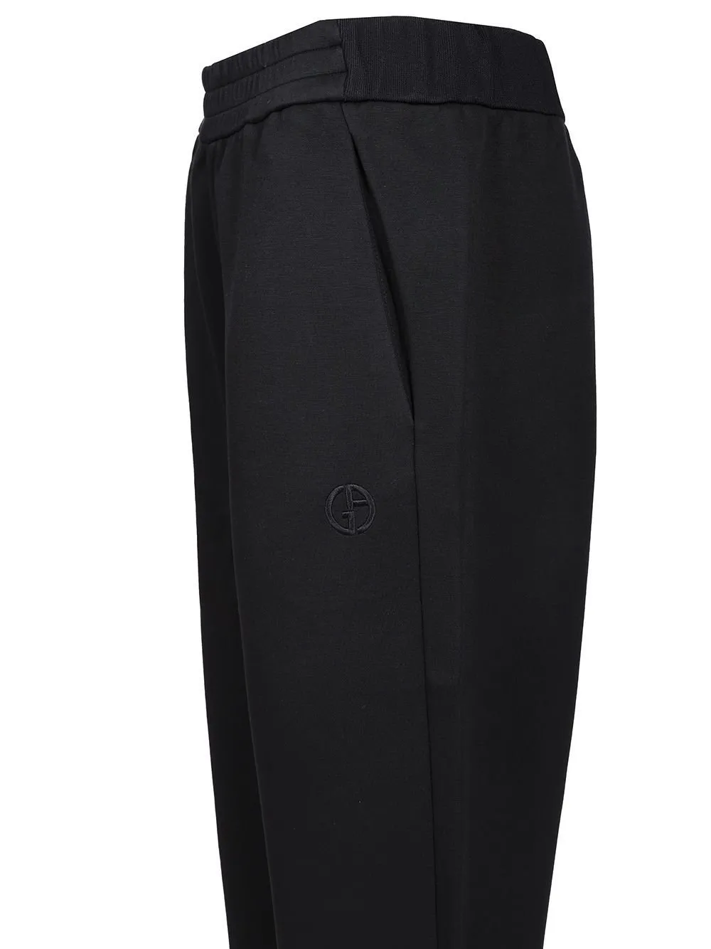 Giorgio Armani Elastic Waistband Straight Leg Trousers