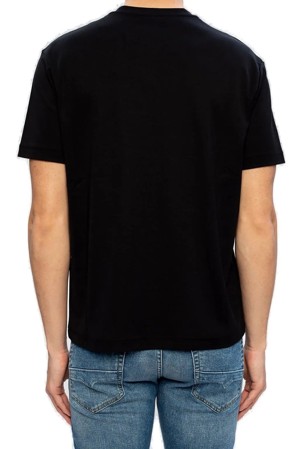 Giorgio Armani Logo Embroidered Crewneck T-Shirt