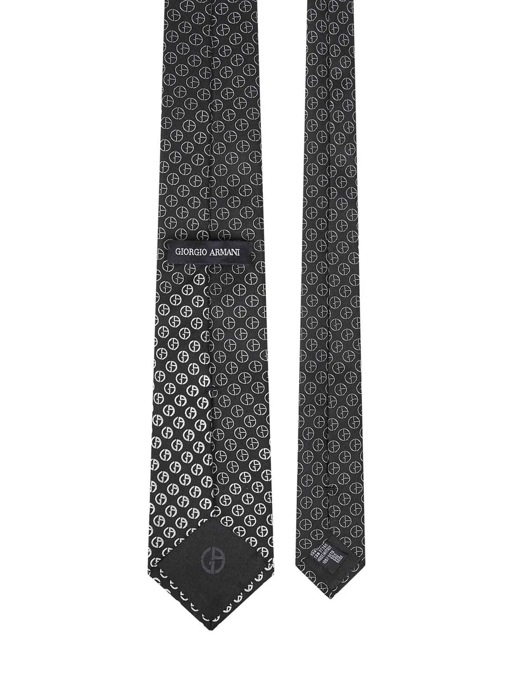 Giorgio Armani Monogram Patterned Pointed Tip Tie