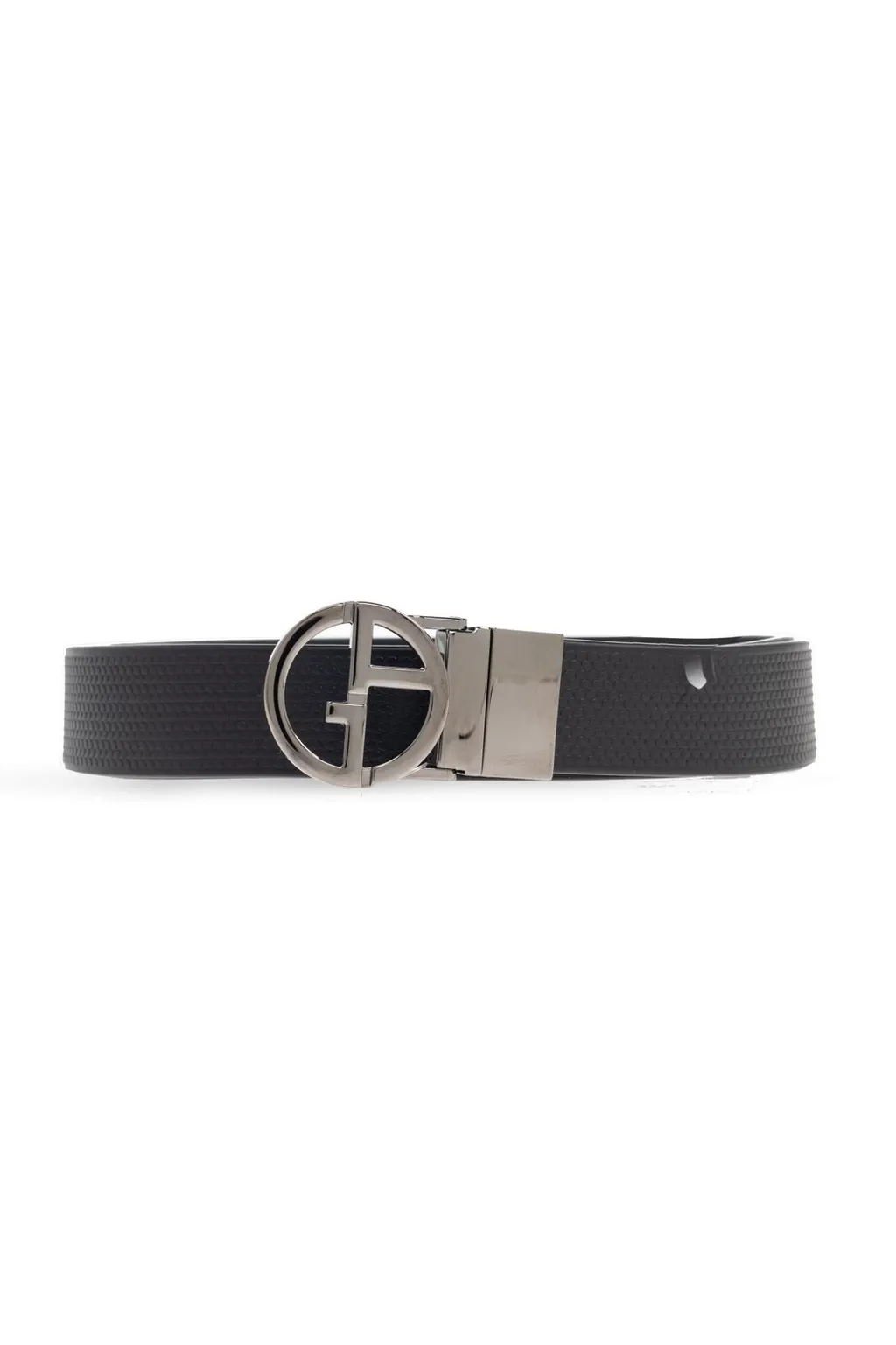 Giorgio Armani Logo Plaque Buckled Belt