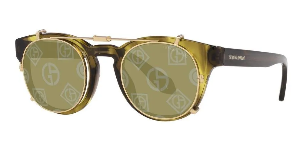 Giorgio Armani Clip-On Pantos-Frame Sunglasses