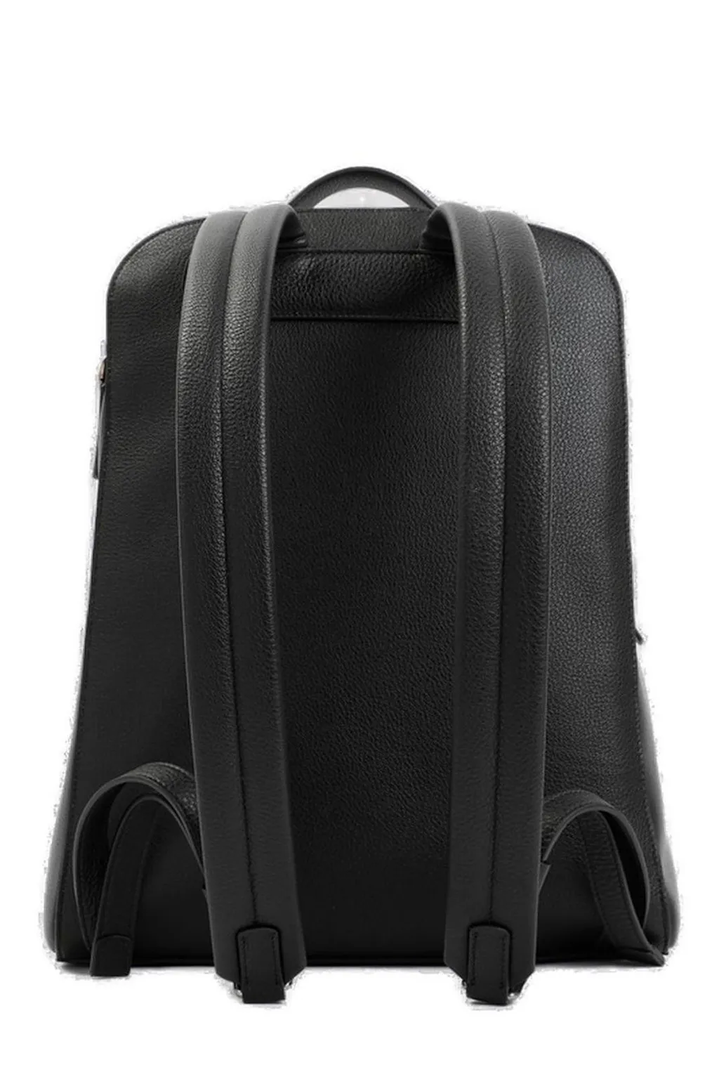 Giorgio Armani Logo Stamp Zip-Up Backpack