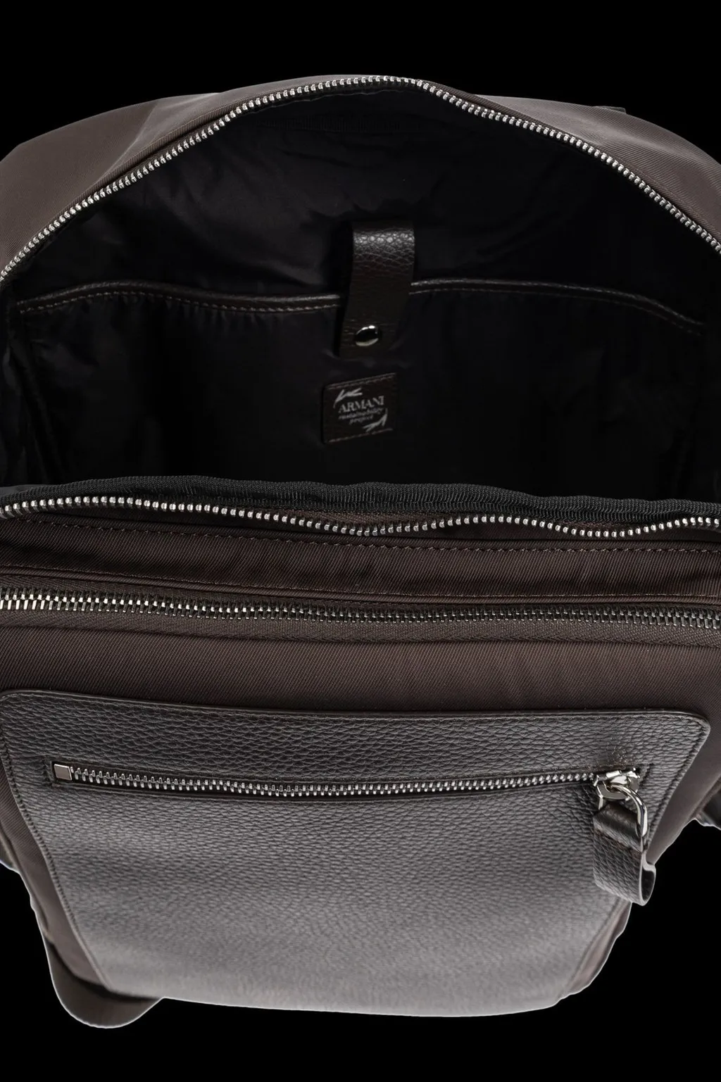 Giorgio Armani Logo Printed Zipped Backpack