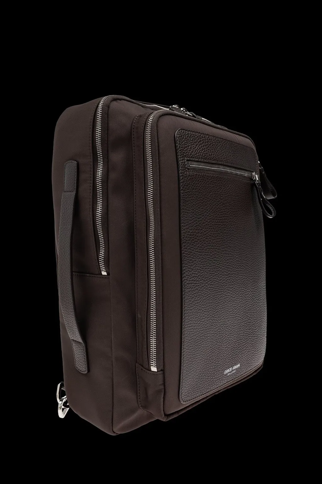 Giorgio Armani Logo Printed Zipped Backpack