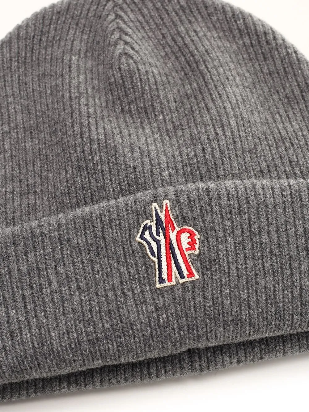 Moncler Grenoble Logo Patch Ribbed-Knit Beanie
