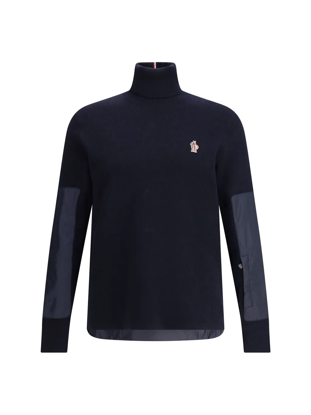 Moncler Grenoble Logo Embroidered Polo Neck Jumper