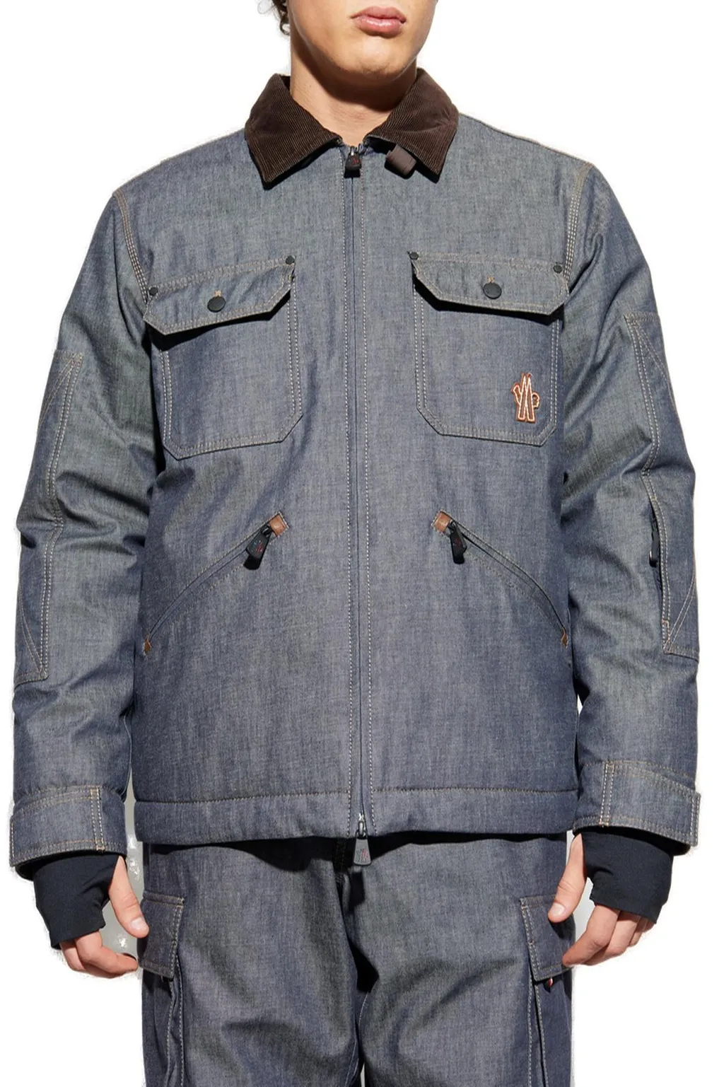 Moncler Grenoble Croatan Denim Down Ski Jacket