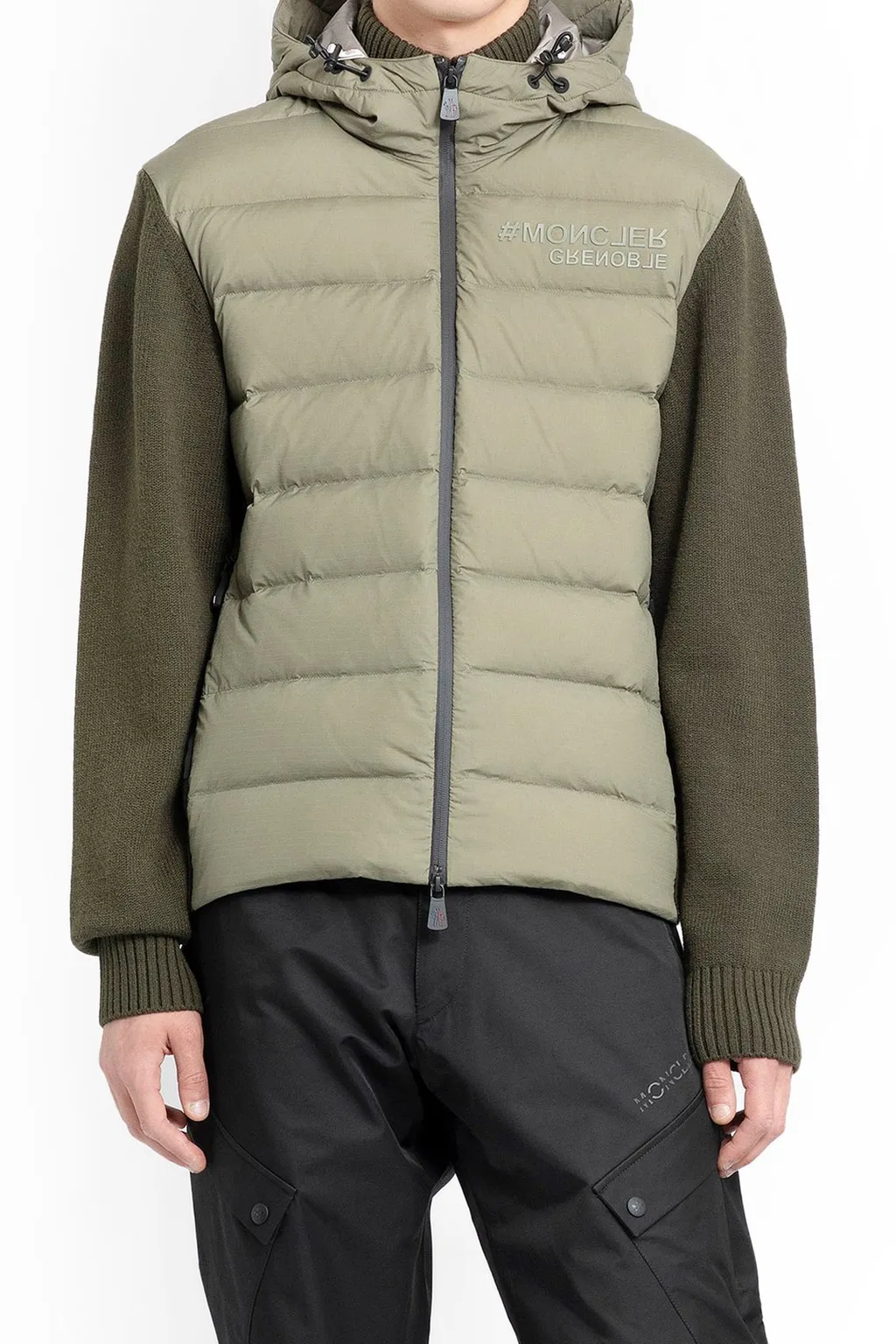 Moncler Grenoble Zipped Knit Padded Cardigan