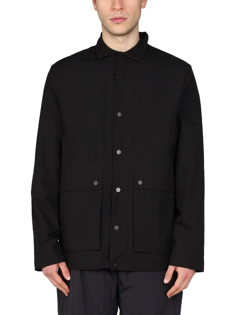Monobi Shirt-Collar Buttoned Jacket