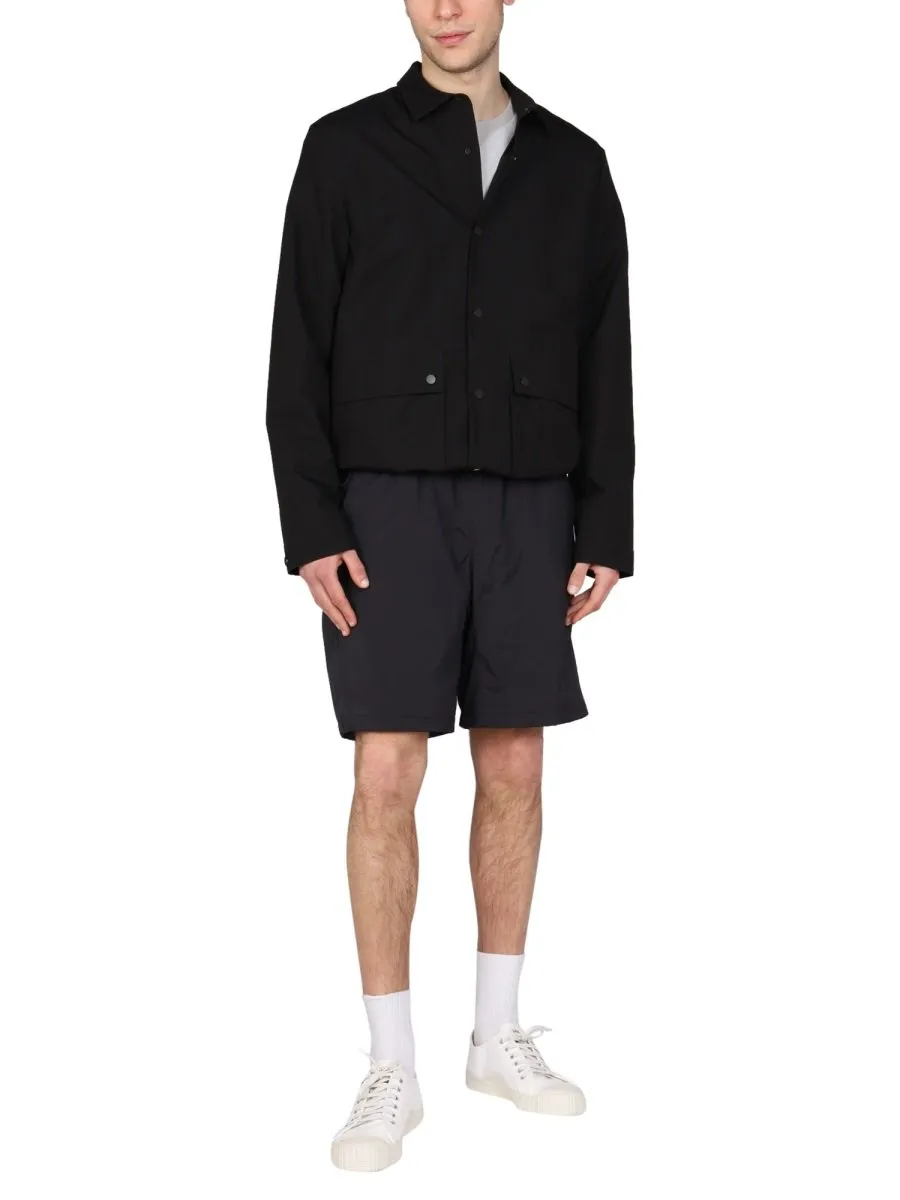 Monobi Shirt-Collar Buttoned Jacket