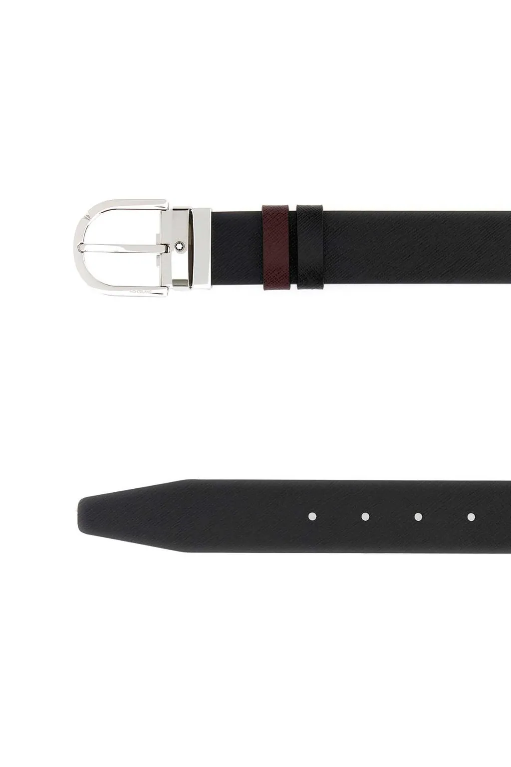 Montblanc Logo Engraved Buckled Belt