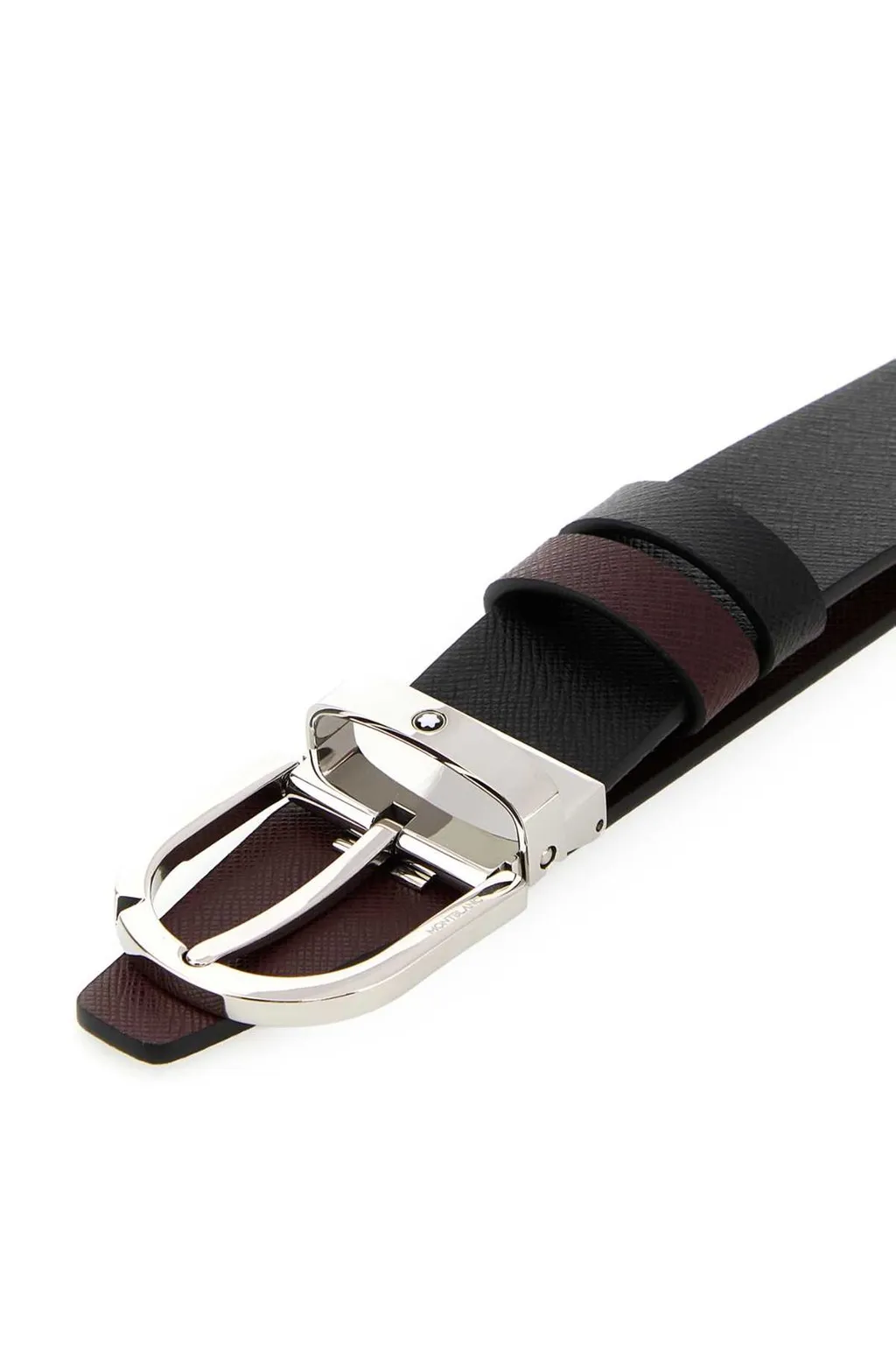 Montblanc Logo Engraved Buckled Belt