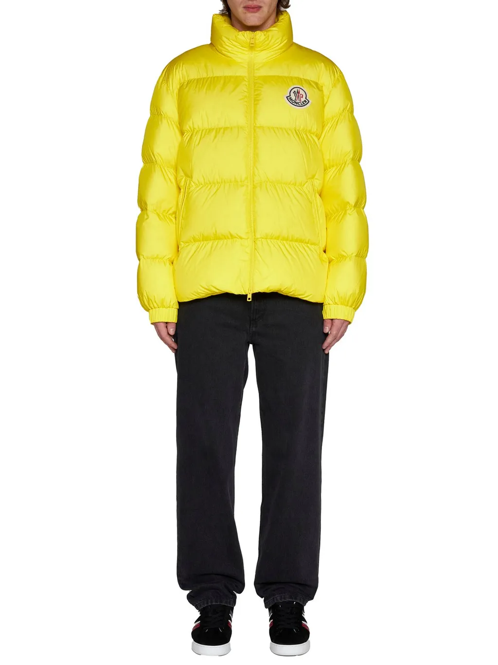 Moncler Logo Patch Zip-Up Puffer Jacket