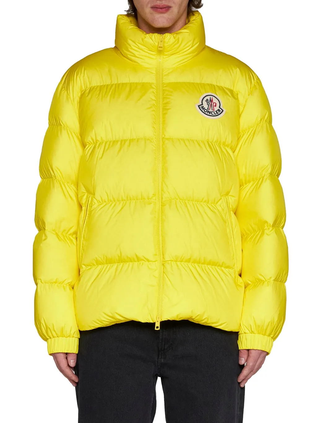 Moncler Logo Patch Zip-Up Puffer Jacket